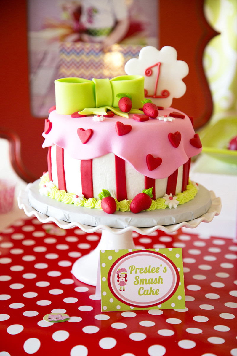 Strawberry Shortcake Birthday Cake
 Strawberry Shortcake Party Lillian Hope Designs