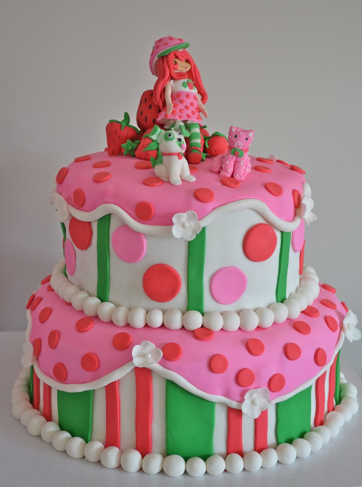 Strawberry Shortcake Cake
 Emily s Custom Bakeshop Kallie s Strawberry Shortcake Cake