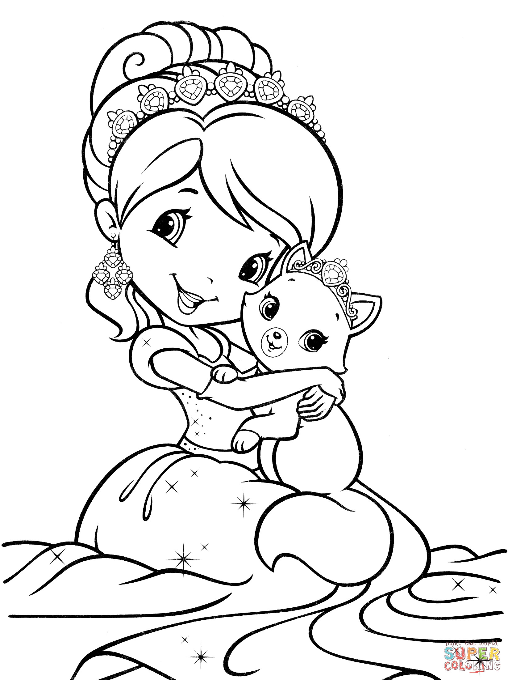 Strawberry Shortcake Coloring Page
 Strawberry Shortcake Mermaid coloring page