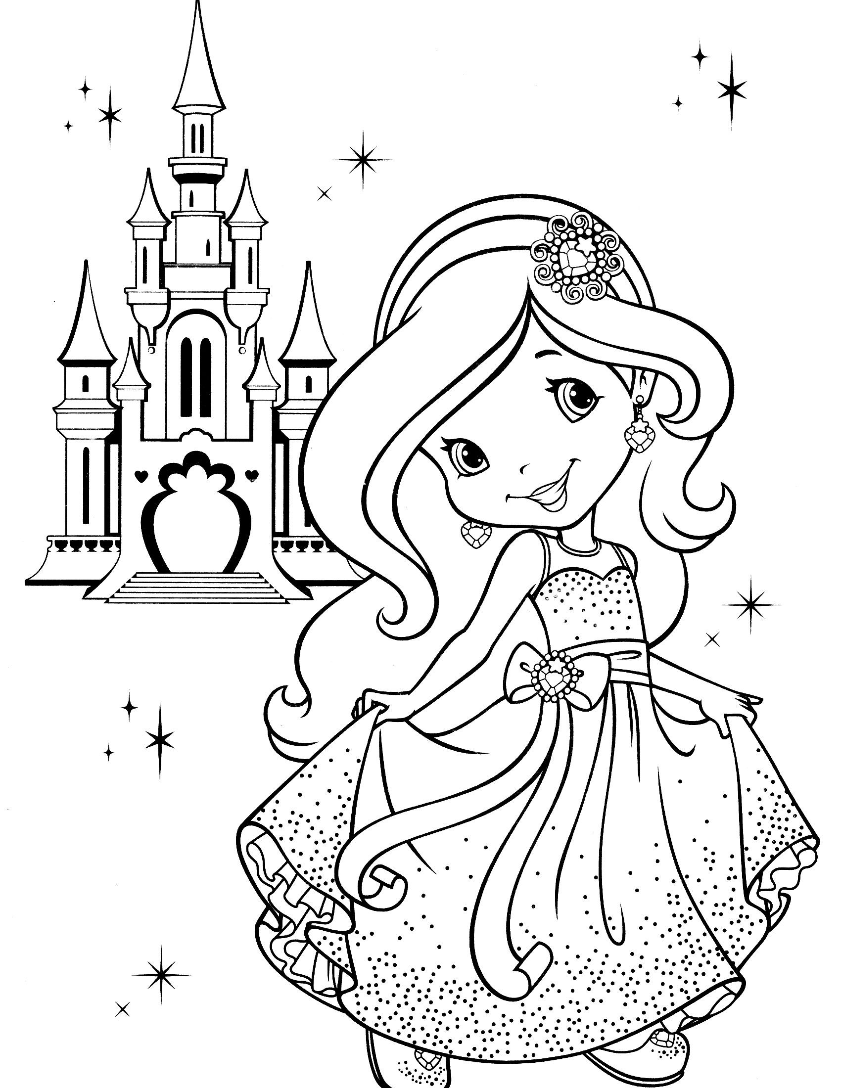 Strawberry Shortcake Coloring Page
 Best Strawberry Shortcake Princess Coloring Pages