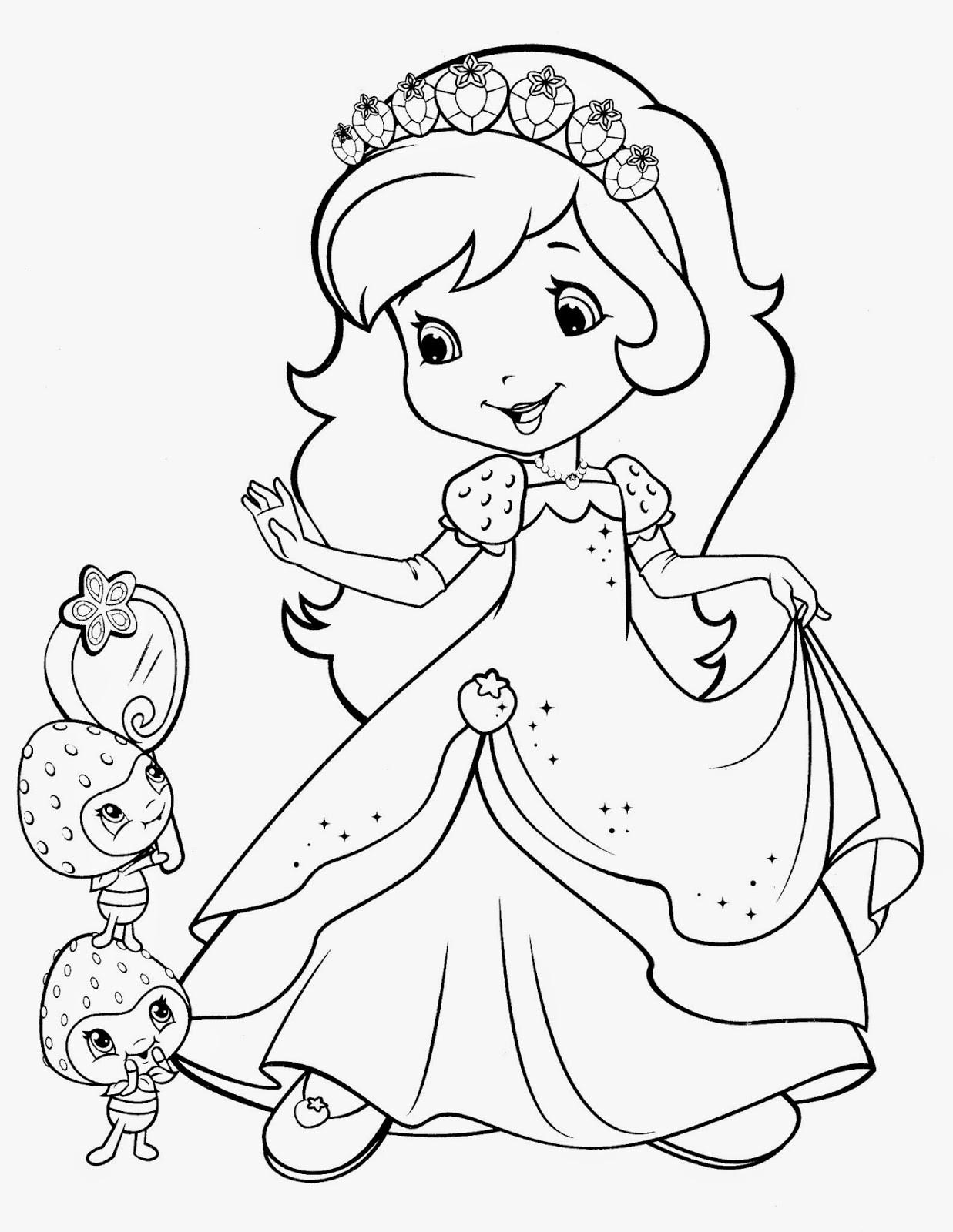 Strawberry Shortcake Coloring Page
 Princess Strawberry Shortcake Coloring Pages