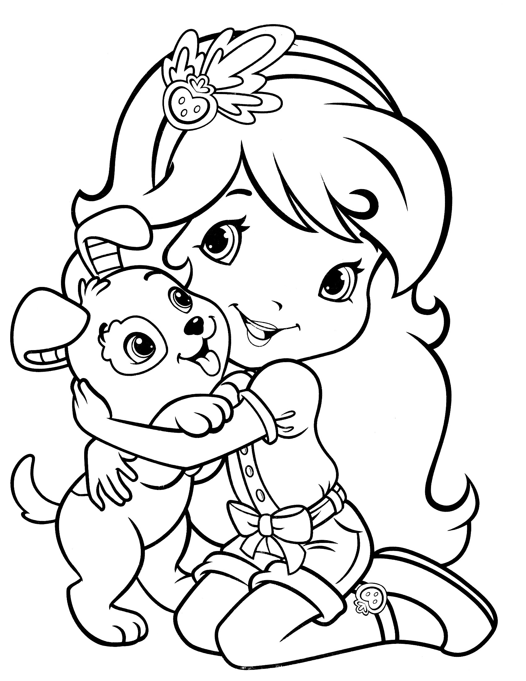 Strawberry Shortcake Coloring Page
 Free Coloring Pages Shortcake Dog