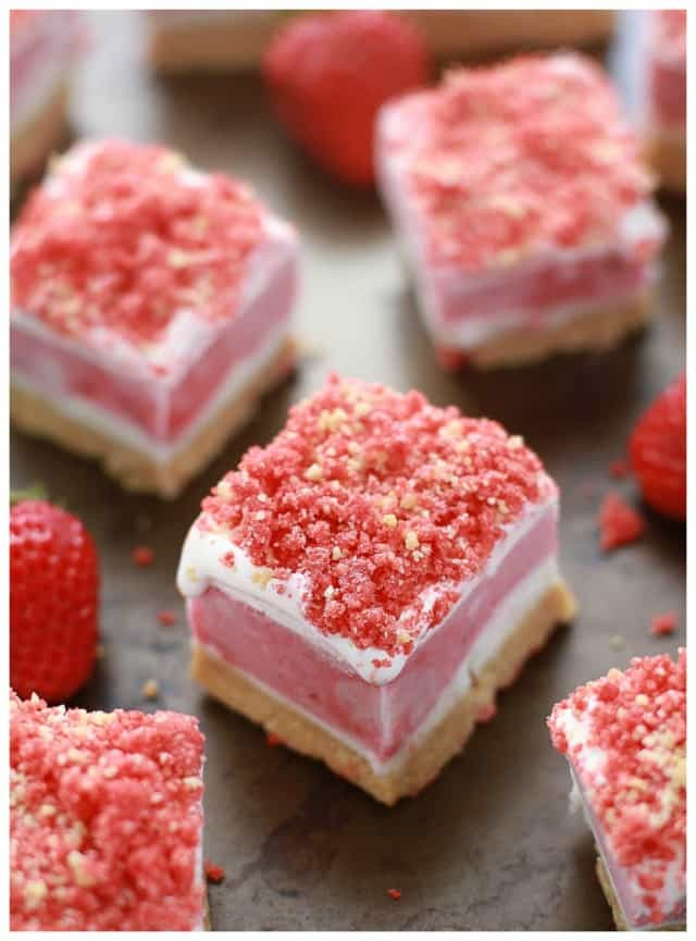 Strawberry Shortcake Ice Cream Cake Recipes
 Strawberry Shortcake Ice Cream Bars VIDEO No Bake