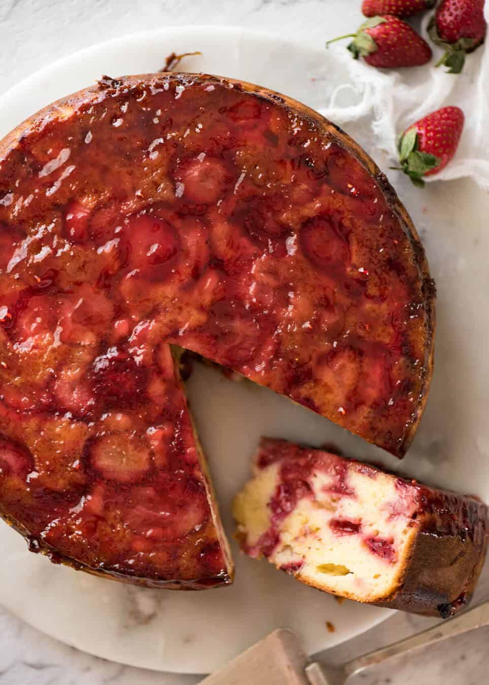 Strawberry Upside Down Cake
 Upside Down Strawberry Cake