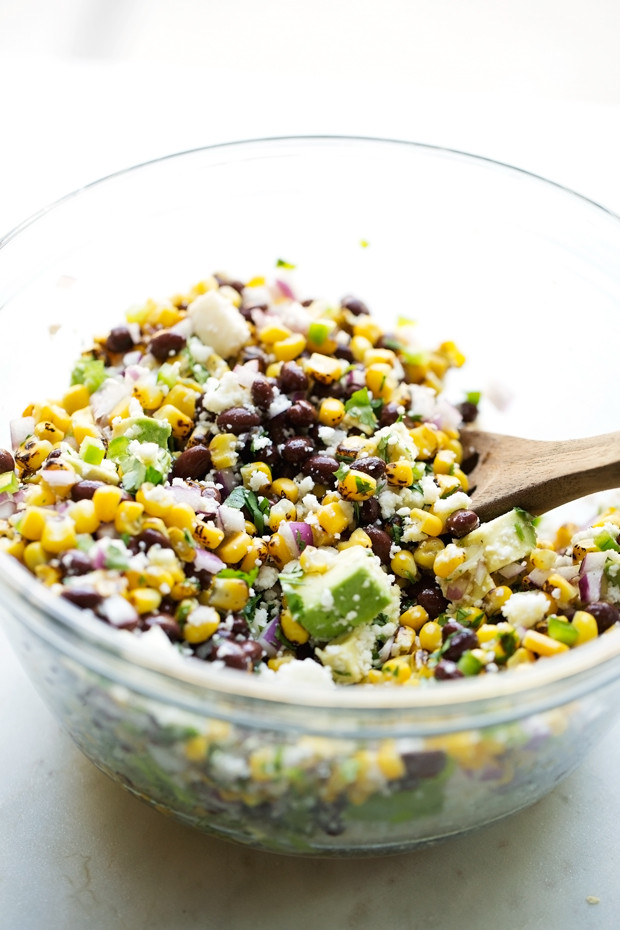 Street Corn Salad
 Mexican Street Corn Salad with Black Beans and Avocados