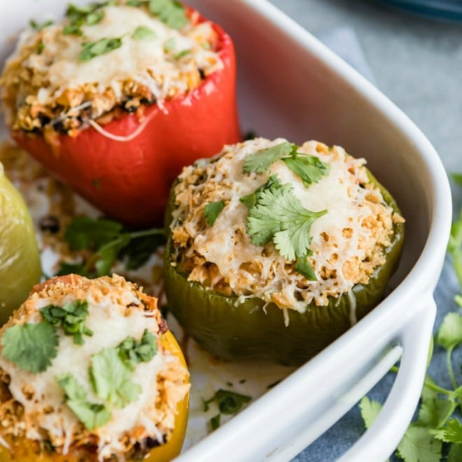 Stuffed Bell Peppers Vegetarian
 ve arian stuffed bell peppers