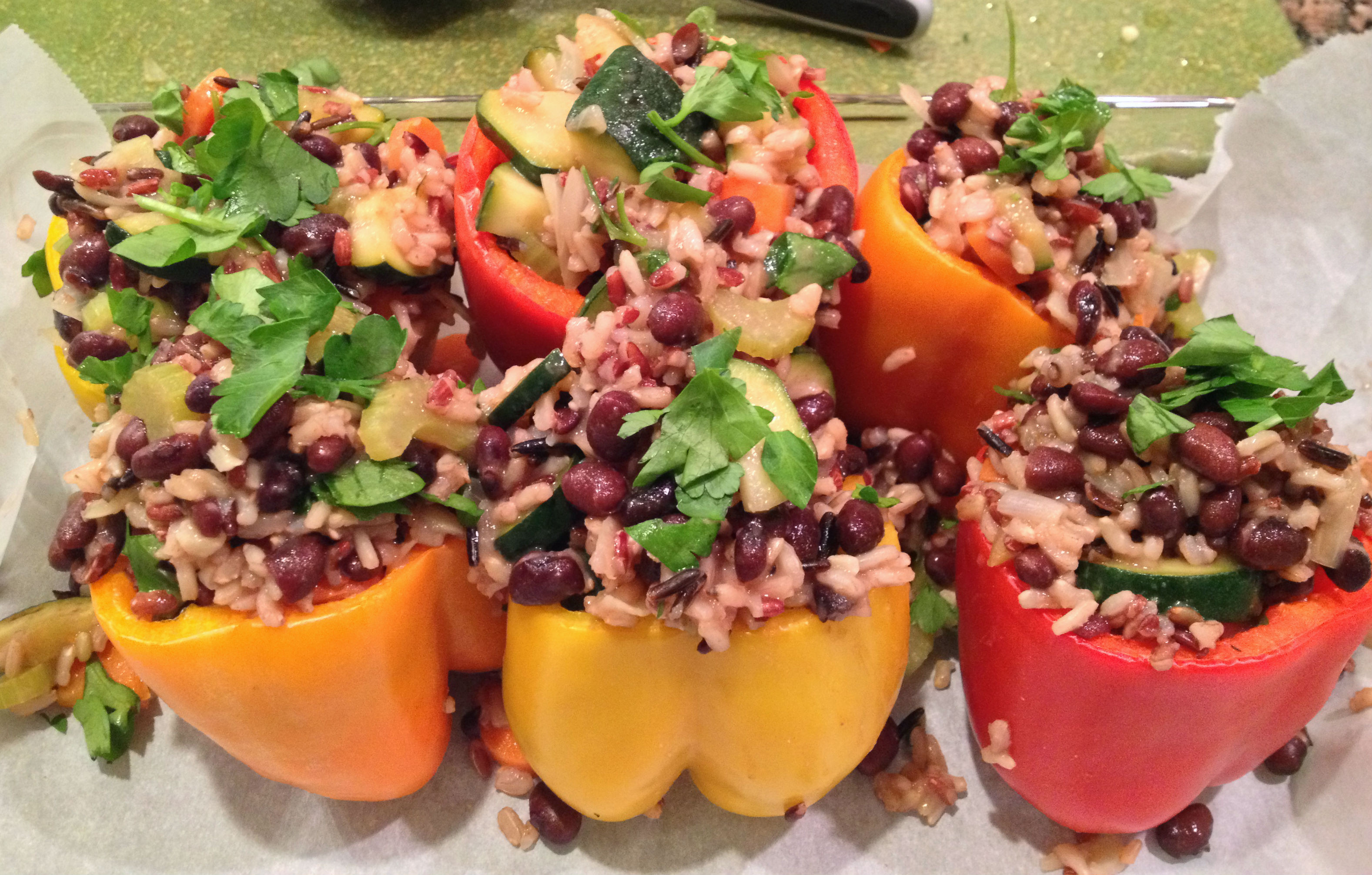 Stuffed Bell Peppers Vegetarian
 Vegan Stuffed Bell Peppers