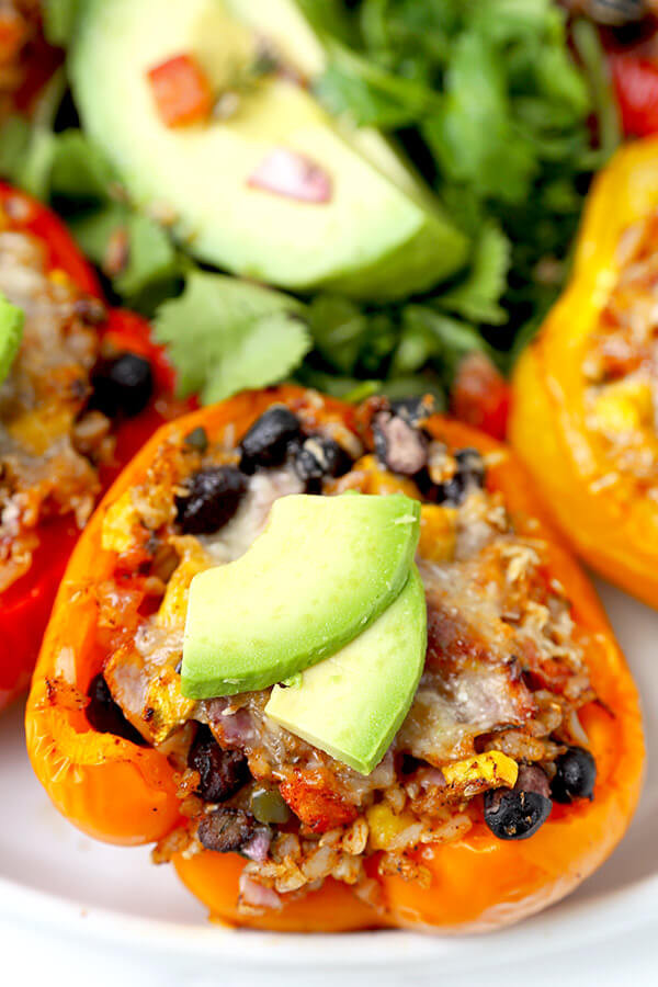 Stuffed Bell Peppers Vegetarian
 ve arian stuffed bell peppers