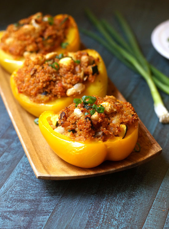 Stuffed Bell Peppers Vegetarian
 ve arian stuffed bell peppers