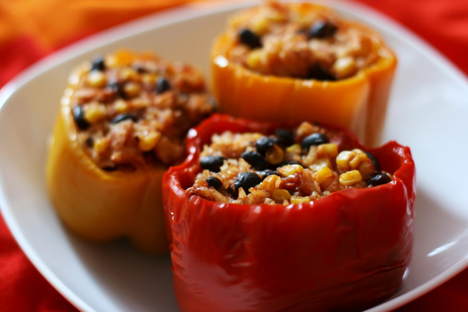 Stuffed Bell Peppers Vegetarian
 A Year of Slow Cooking Slow Cooker Ve arian Stuffed