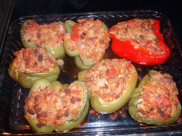 Stuffed Bell Peppers Vegetarian
 Boca Crumbles Ve arian Stuffed Bell Peppers Recipe