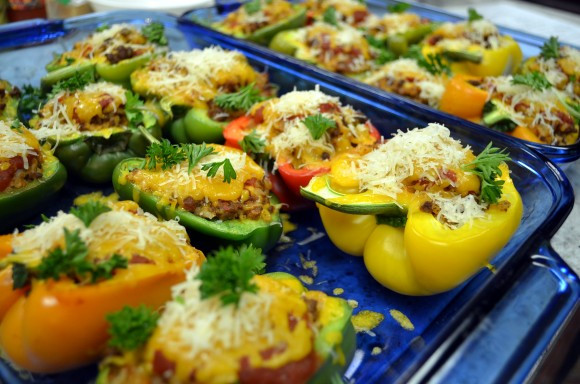 Stuffed Bell Peppers With Ground Beef
 Stuffed Bell Peppers w Ground Beef & Rice — 52 Sunday Dinners