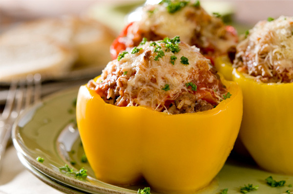 Stuffed Bell Peppers With Ground Beef
 Sunday dinner Bell peppers stuffed with couscous and