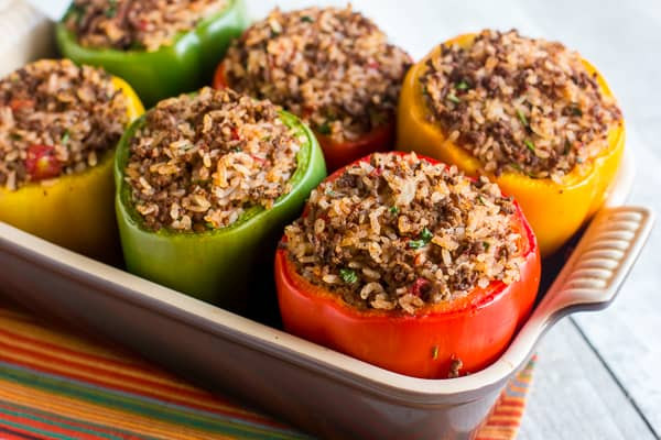 Stuffed Bell Peppers With Ground Beef
 Stuffed Pepper Recipe with Ground Beef and Rice