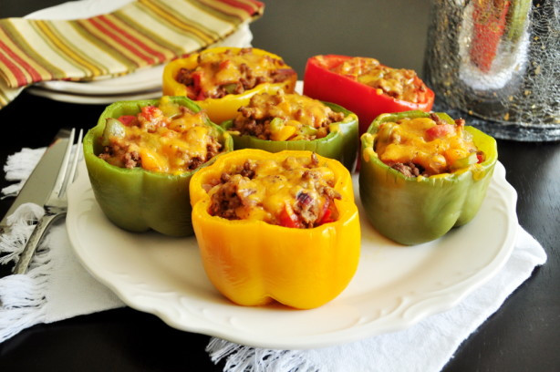 Stuffed Bell Peppers With Ground Beef
 Ground Beef And Cheese Stuffed Bell Peppers Recipe Food