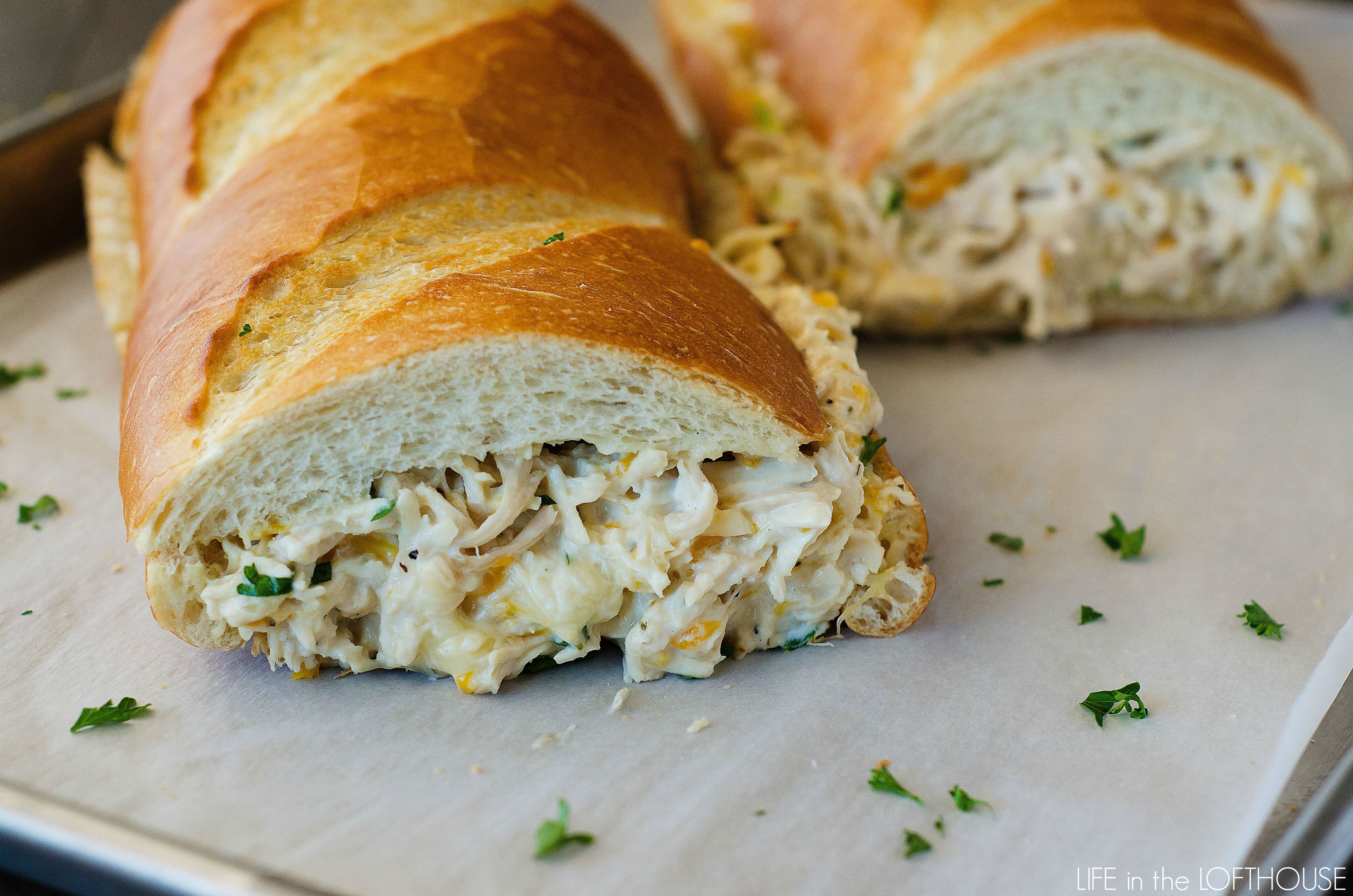 Stuffed Bread Recipes
 Chicken Stuffed French Bread