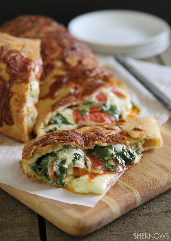 Stuffed Bread Recipes
 Gooey cheesy pepperoni and spinach stuffed bread