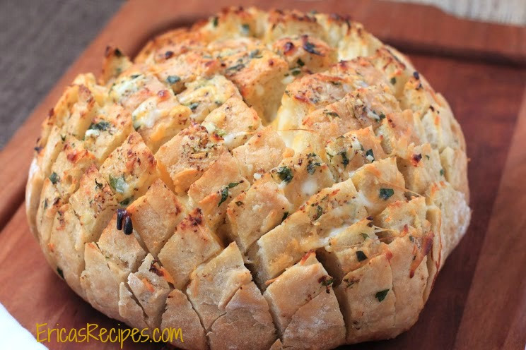 Stuffed Bread Recipes
 Cheesy Stuffed Garlic Bread Erica s Recipes