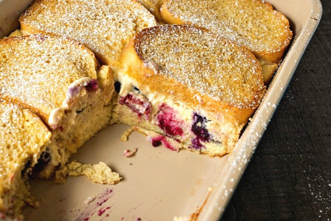 Stuffed French Toast Casserole
 Berries & Cream Stuffed French Toast Casserole