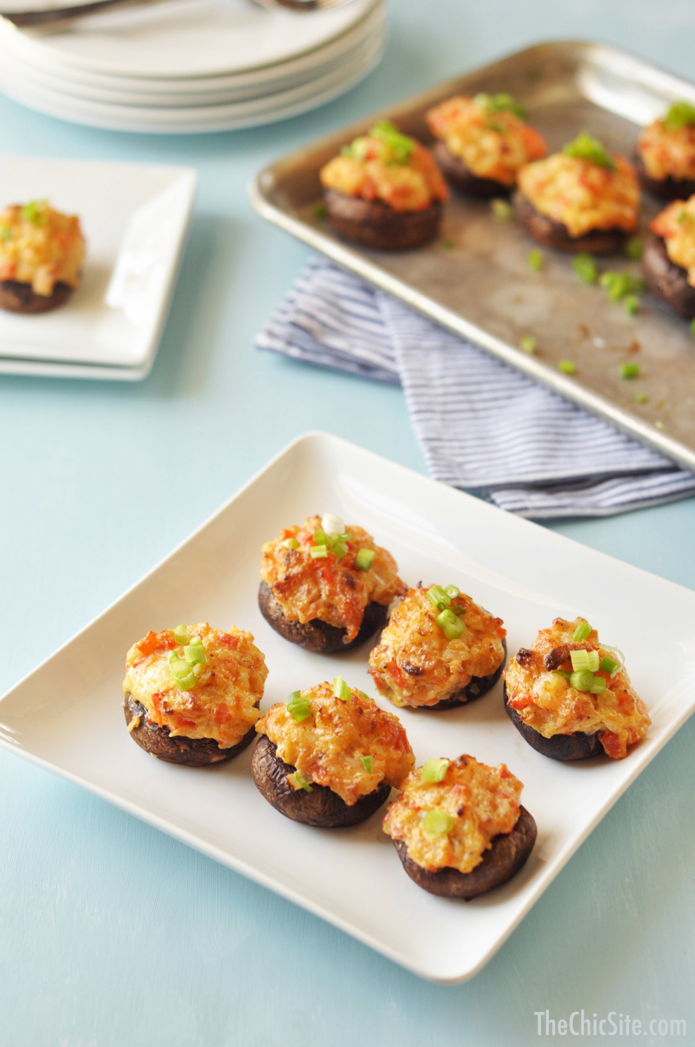 Stuffed Mushroom Appetizer Recipes
 Cheesy Shrimp Dip Stuffed Mushrooms The Chic Site