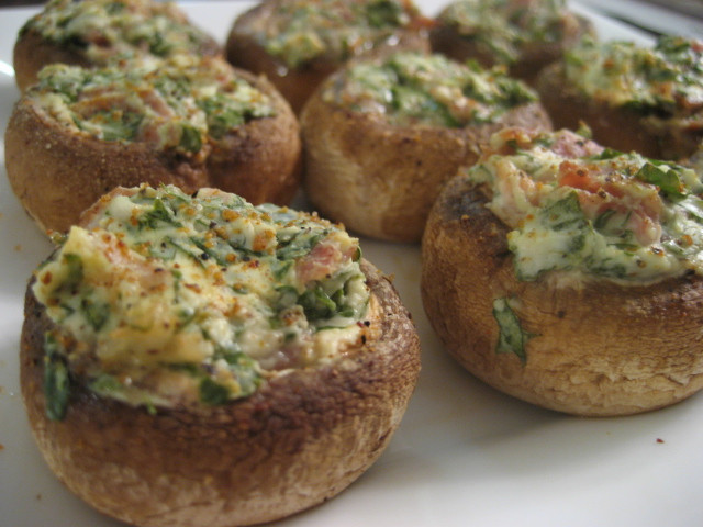 Stuffed Mushroom Appetizers
 A Mingling of Tastes Stuffed Mushrooms with Arugula