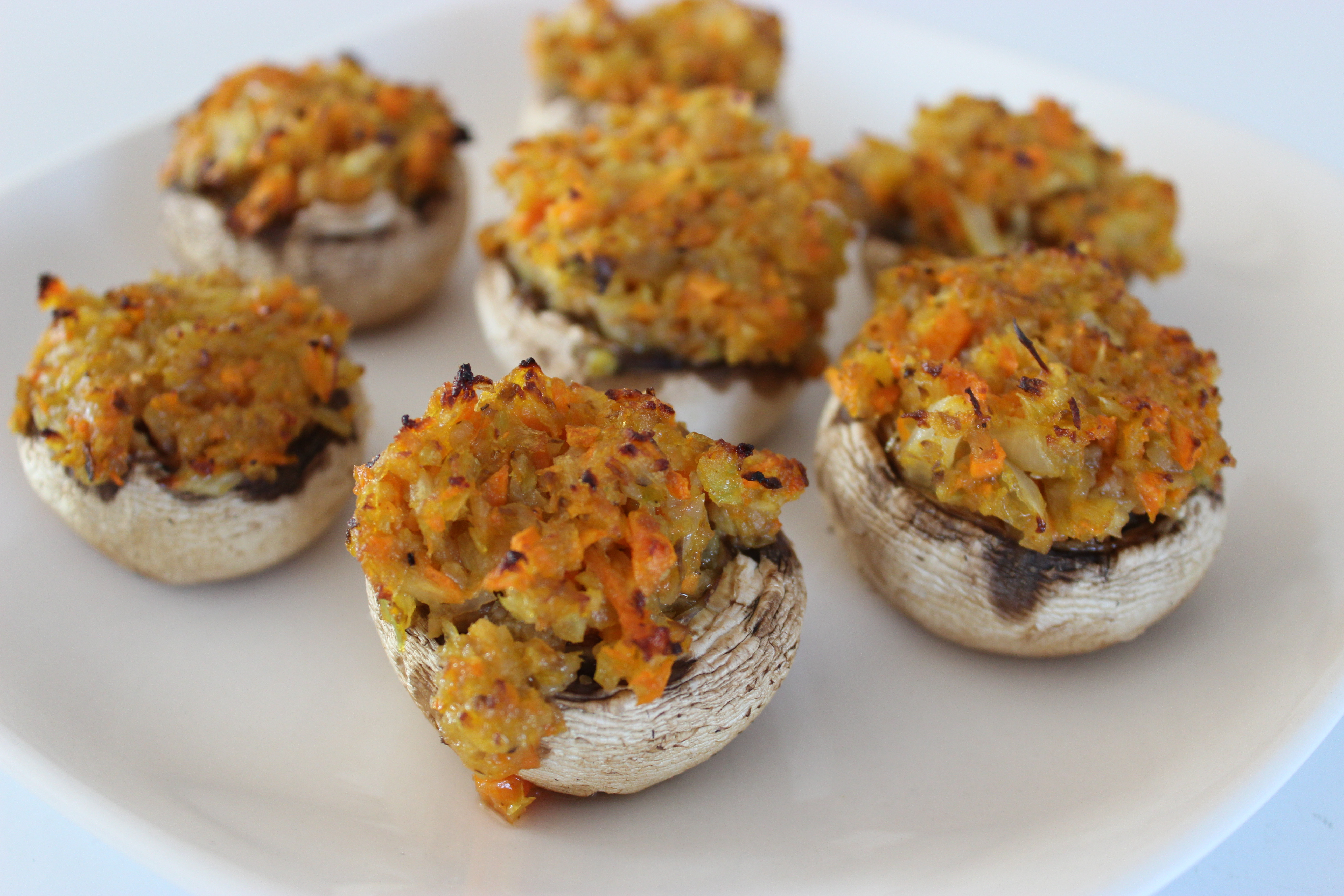 Stuffed Mushroom Caps
 Veggie Stuffed Mushroom Caps These Things I Love