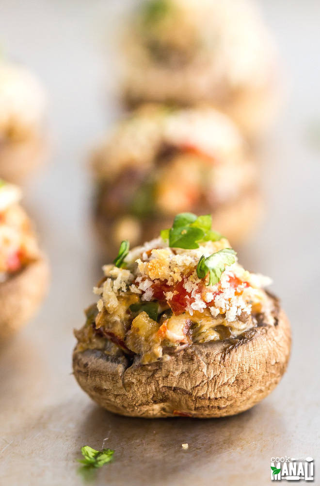 Stuffed Mushrooms Vegetarian
 Ve arian Stuffed Mushrooms Cook With Manali