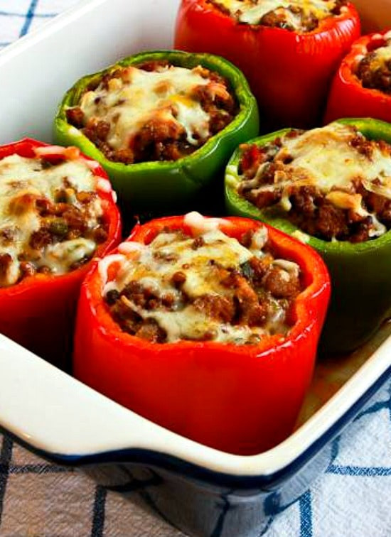 Stuffed Peppers With Ground Beef
 Low Carb Stuffed Peppers with Italian Sausage Ground Beef