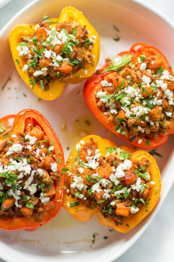 Stuffed Peppers With Ground Turkey
 Ground Turkey Sweet Potato Stuffed Peppers Primavera Kitchen