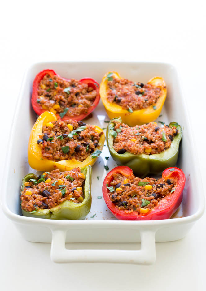 Stuffed Peppers With Ground Turkey
 healthy stuffed peppers with ground turkey