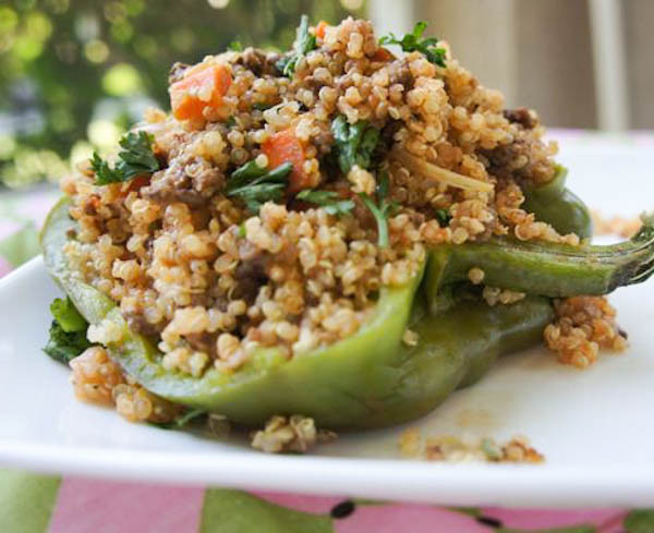 Stuffed Peppers With Ground Turkey
 Turkey and quinoa stuffed peppers