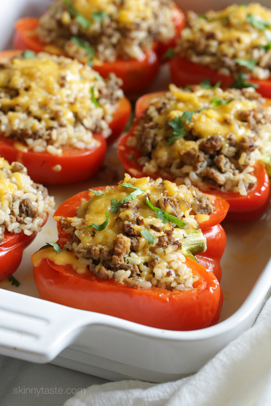 Stuffed Peppers With Ground Turkey
 Turkey Stuffed Peppers Skinnytaste