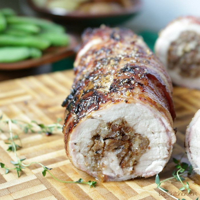 Stuffed Pork Loin
 Bacon Wrapped Sausage Stuffed Pork Tenderloin Healthy