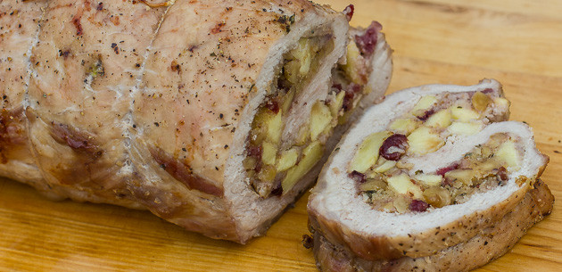 Stuffed Pork Loin Roast
 Pork Loin Roast with Apple Cranberry and Walnut Stuffing
