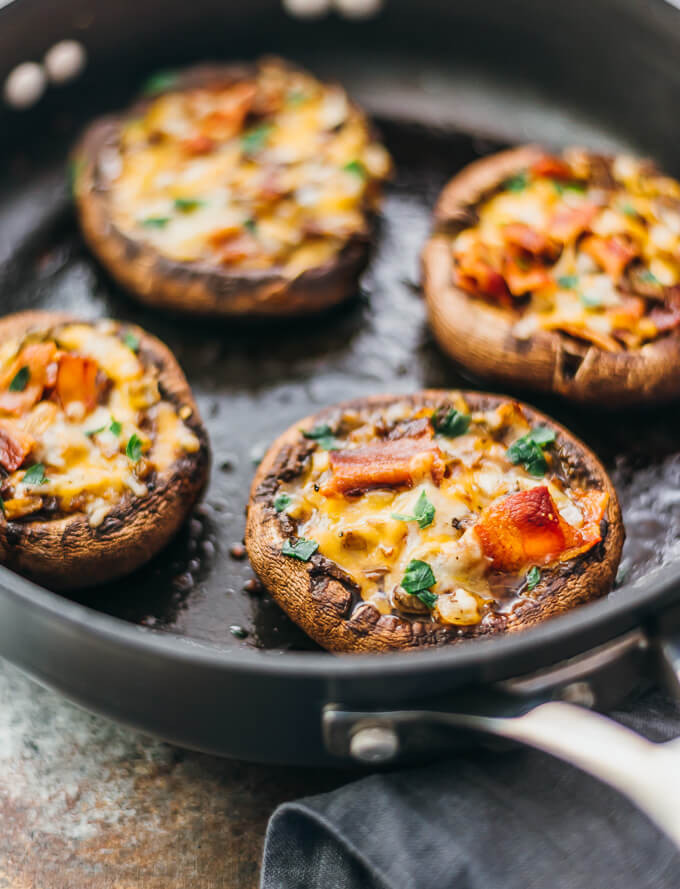 Stuffed Portabella Mushroom Recipe
 Stuffed Portobello Mushrooms With Bacon And Cheddar