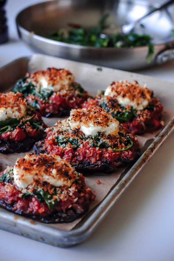 Stuffed Portobello Mushroom
 Stuffed Portobello Mushrooms with Crispy Goat Cheese A