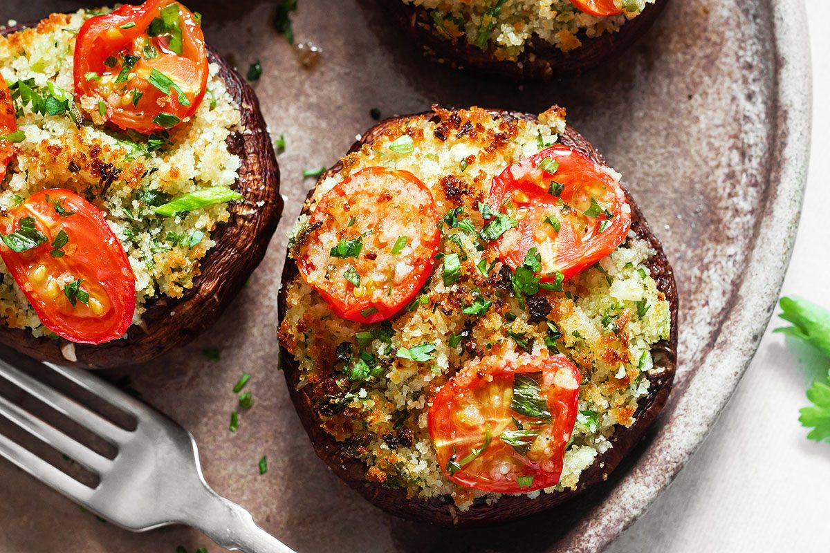 Stuffed Portobello Mushrooms
 Portobello Mushrooms Stuffed with Garlic Herb Butter