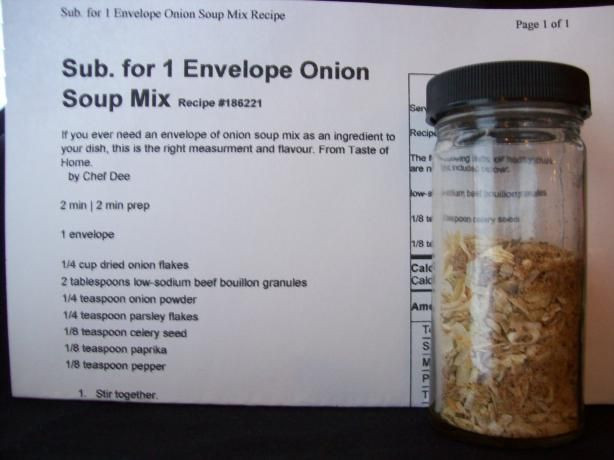 Substitute For Onion Soup Mix
 Substitute for 1 Envelope ion Soup Mix