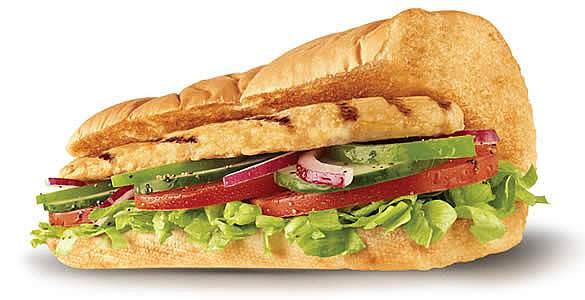 Subway 6&quot; Oven Roasted Chicken
 Healthiest Fast Food Chicken Sandwich Guide for the Weary