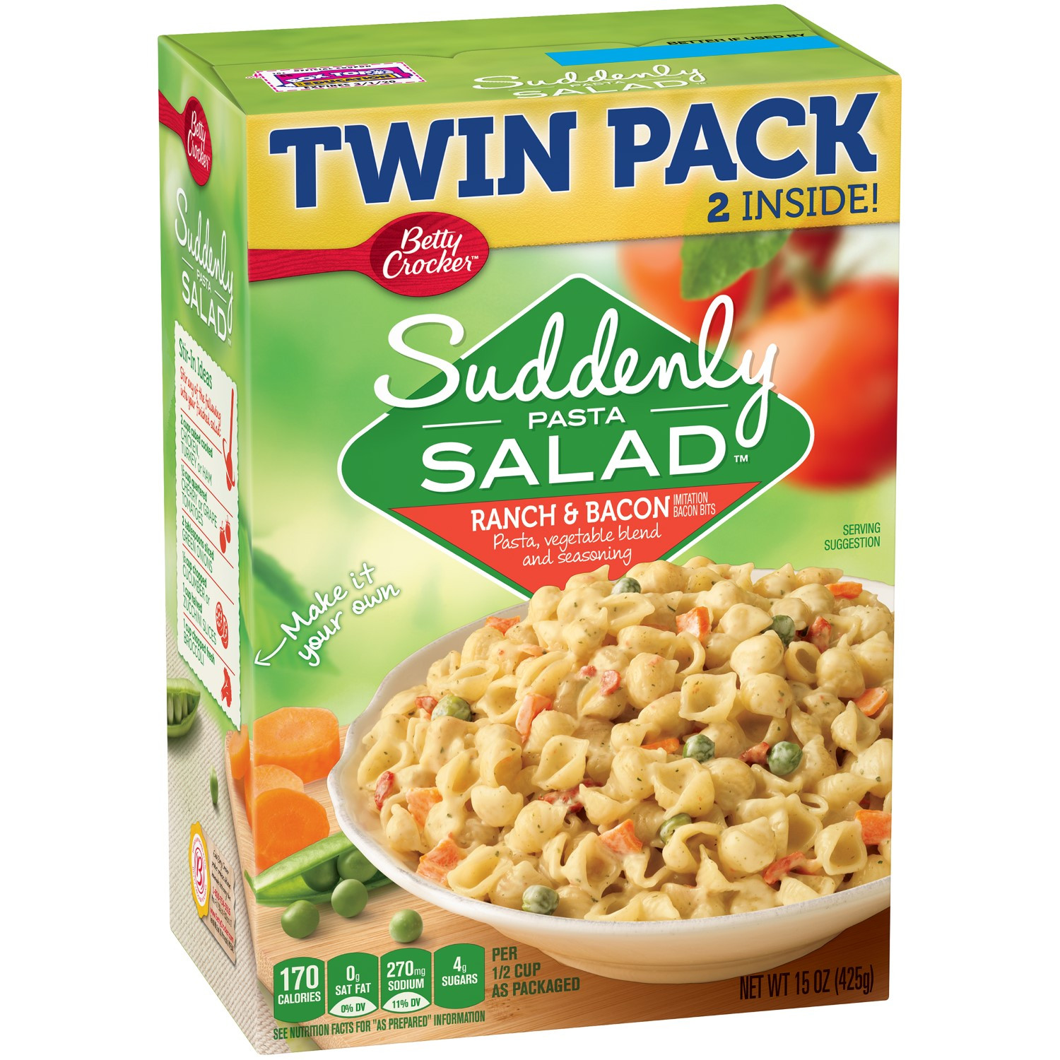 Suddenly Pasta Salad
 Betty Crocker Suddenly Pasta Salad Ranch & Bacon 7 5 Oz