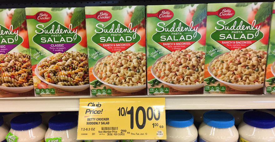 Suddenly Pasta Salad
 HOT Betty Crocker Suddenly Pasta Salad Just $ 38 With