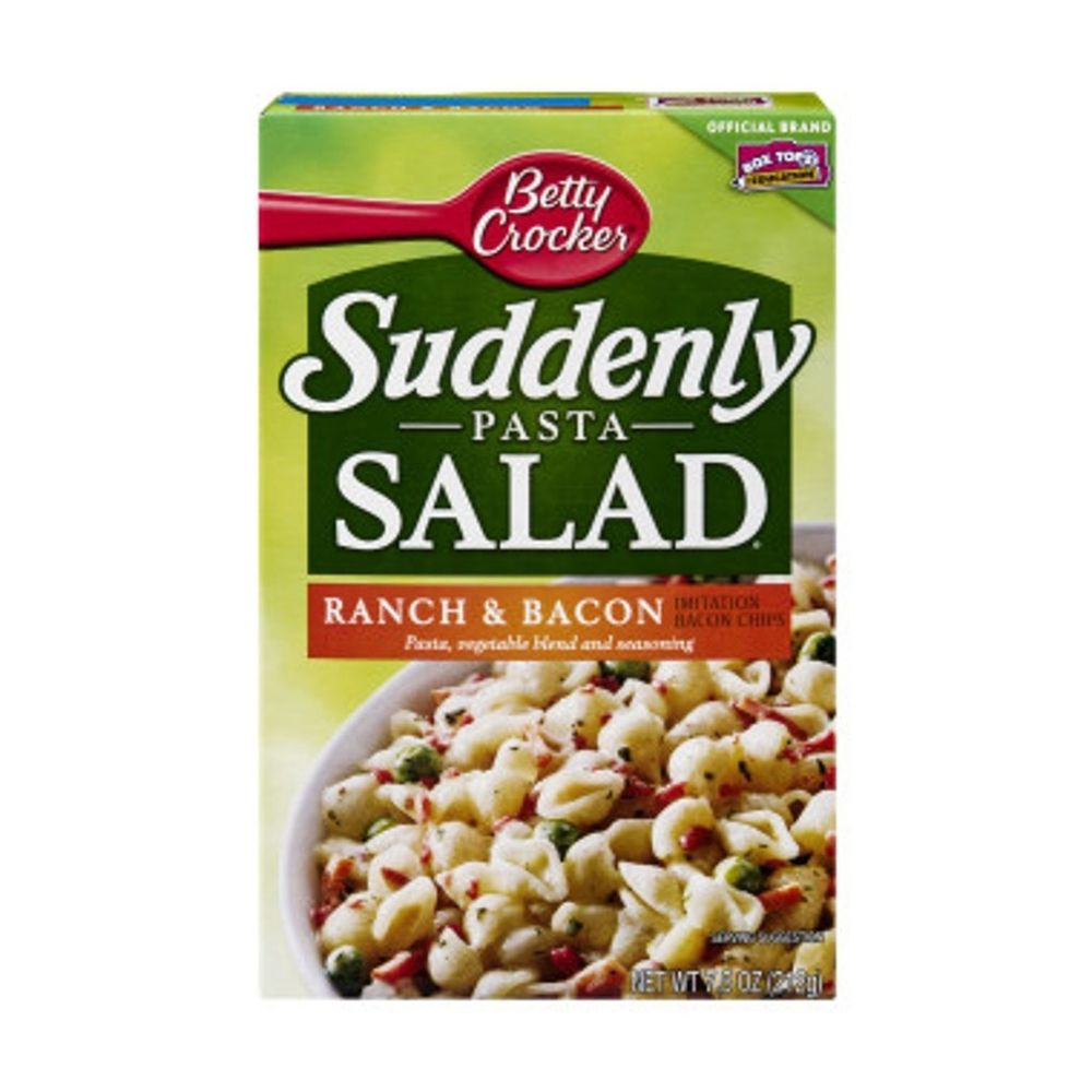 Suddenly Pasta Salad
 Betty Crocker Suddenly Pasta Salad Ranch & Bacon 7 5 oz