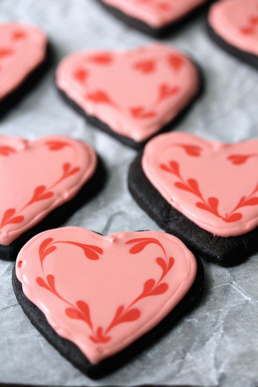 Sugar Cookies With Icing
 Chocolate Valentine Sugar Cookies