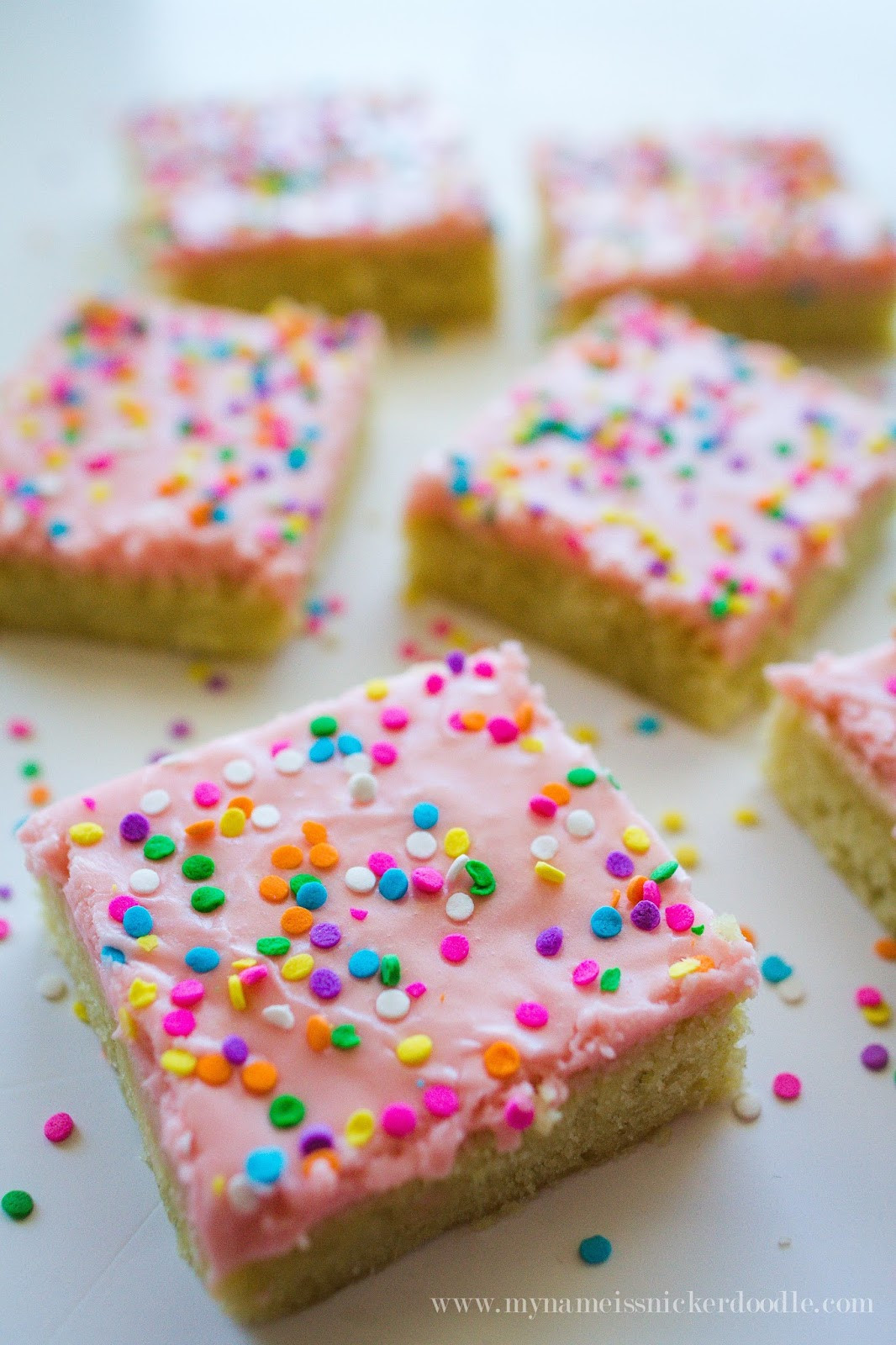 Sugar Cookies With Sprinkles
 Sugar Cookie Sprinkle Bars My Name Is Snickerdoodle