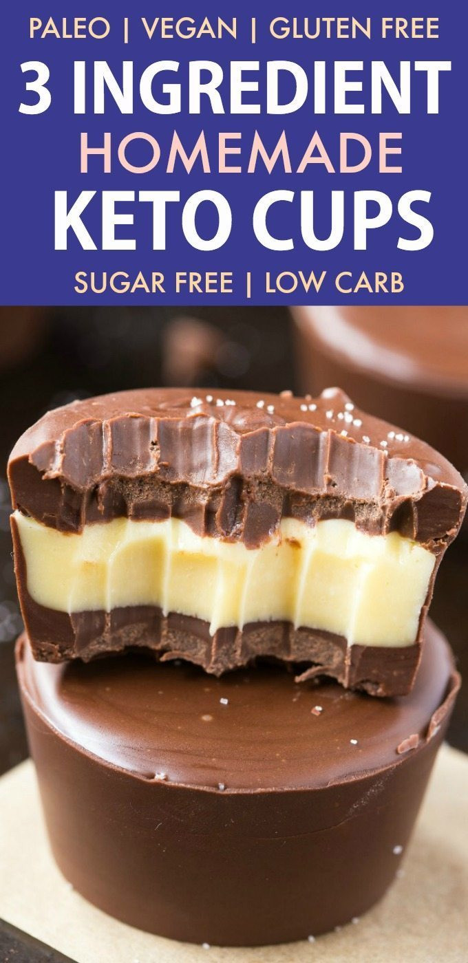 Sugar Free Desserts To Buy
 3 Ingre nt Keto Chocolate Coconut Cups Paleo Vegan