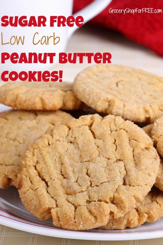 Sugar Free Peanut Butter Cookies
 Sugar Free Low Carb Peanut Butter Cookies