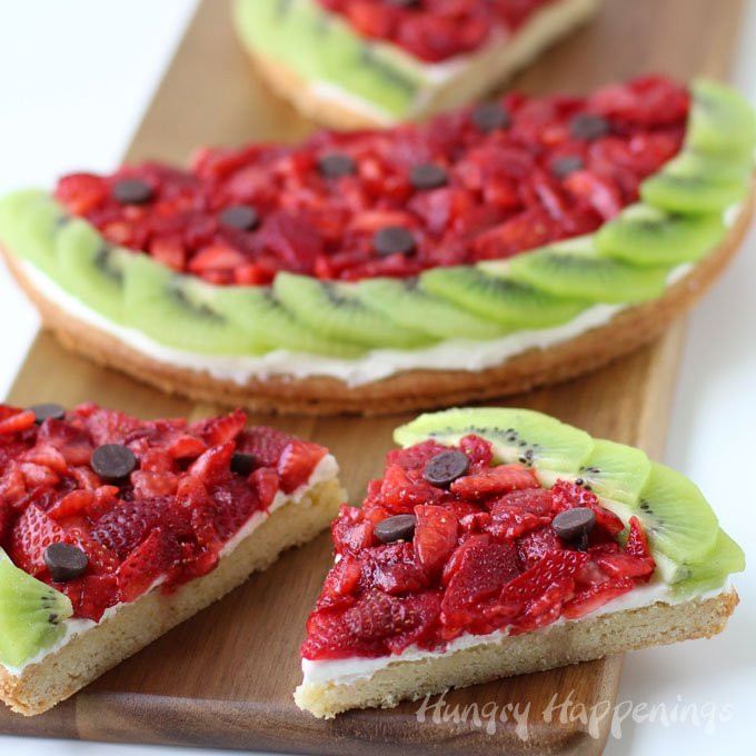 Summer Fruit Desserts
 Strawberry Kiwi Fruit Pizza Watermelon Hungry Happenings
