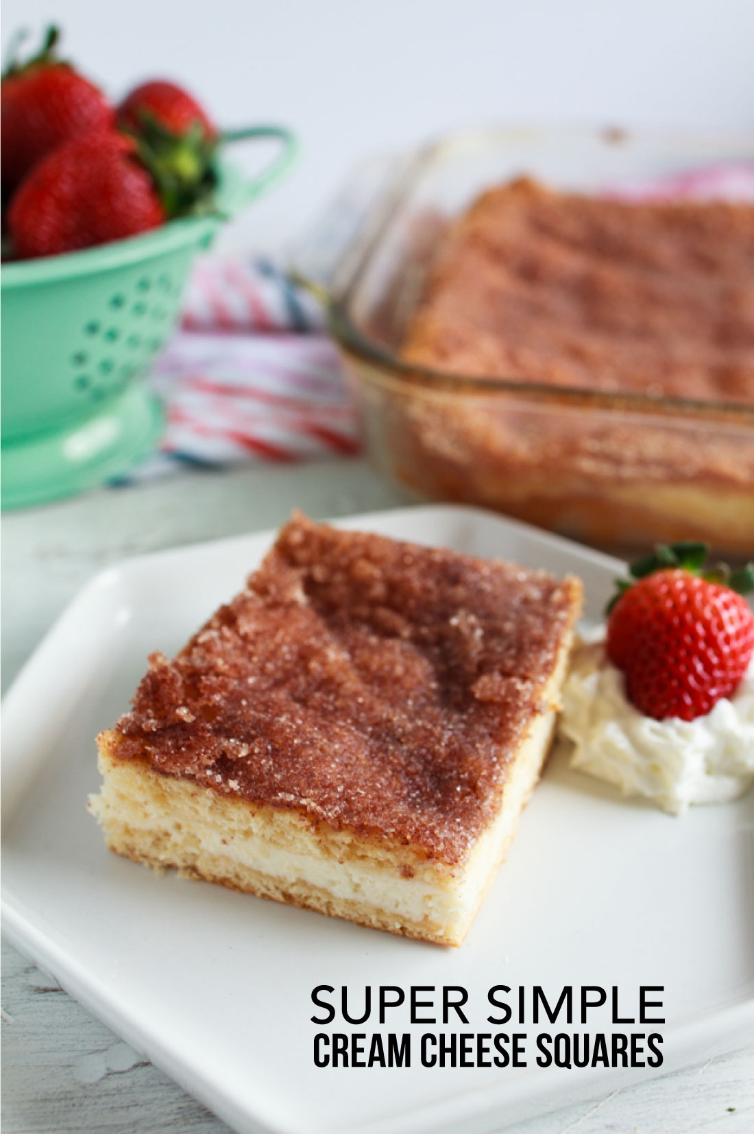 Super Easy Desserts
 Super Simple Cream Cheese Squares Dessert