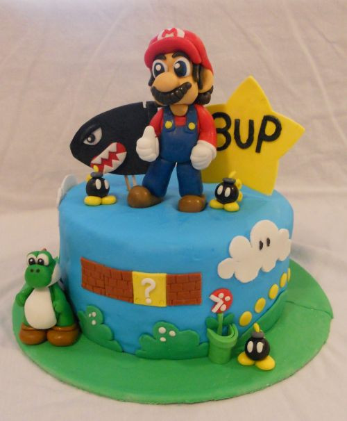 Super Mario Birthday Cake
 Bear Heart Baking pany Super Mario Brothers Cake and