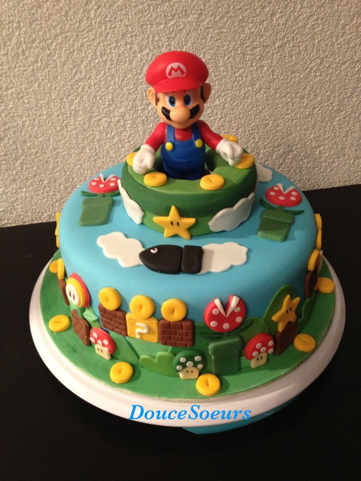 Super Mario Birthday Cake
 Gâteau Mario Bros Baby Kids Pinterest